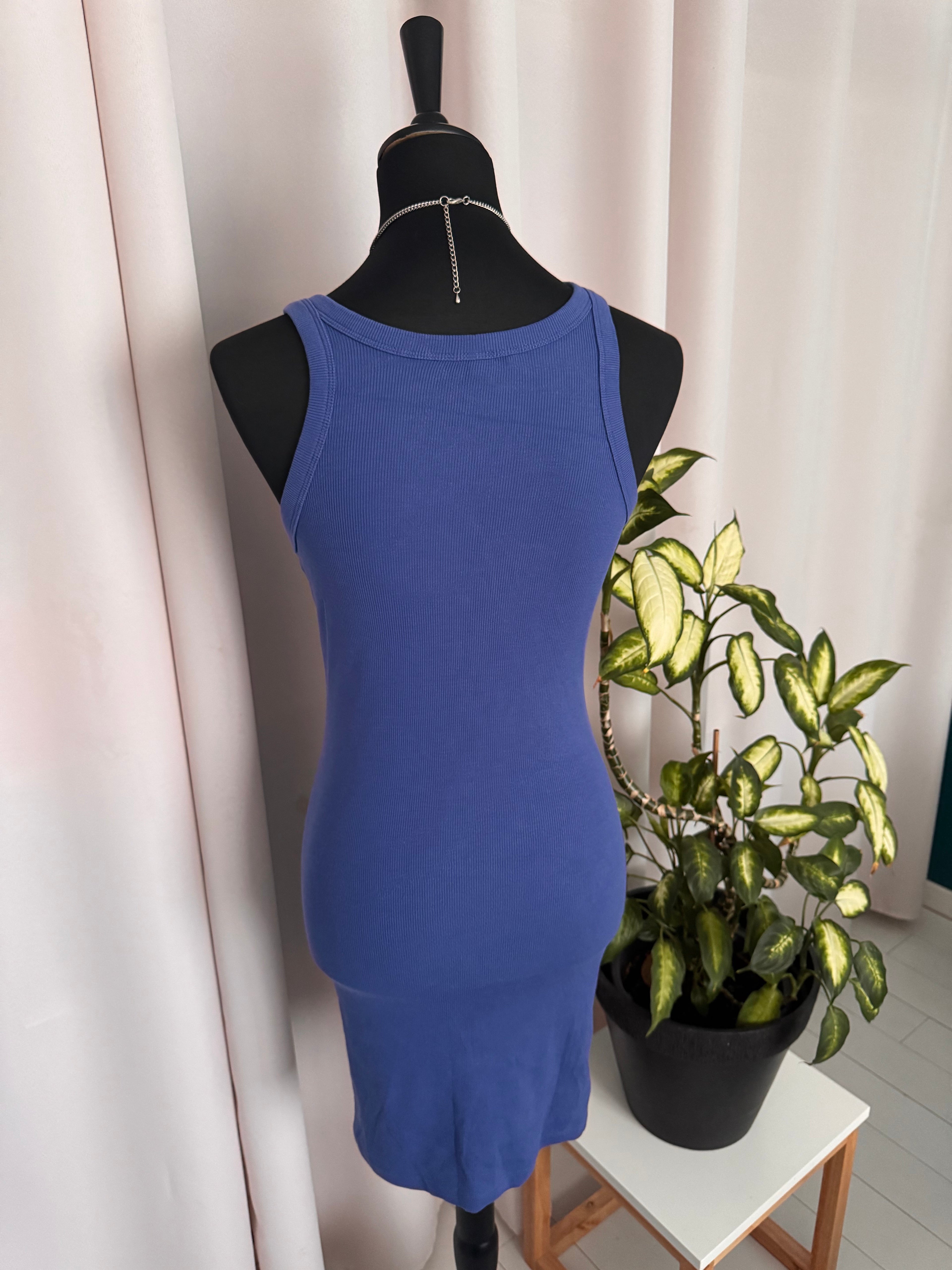 💙 Robe moulante côtelée bleu pervenche H&M – Taille M 💙