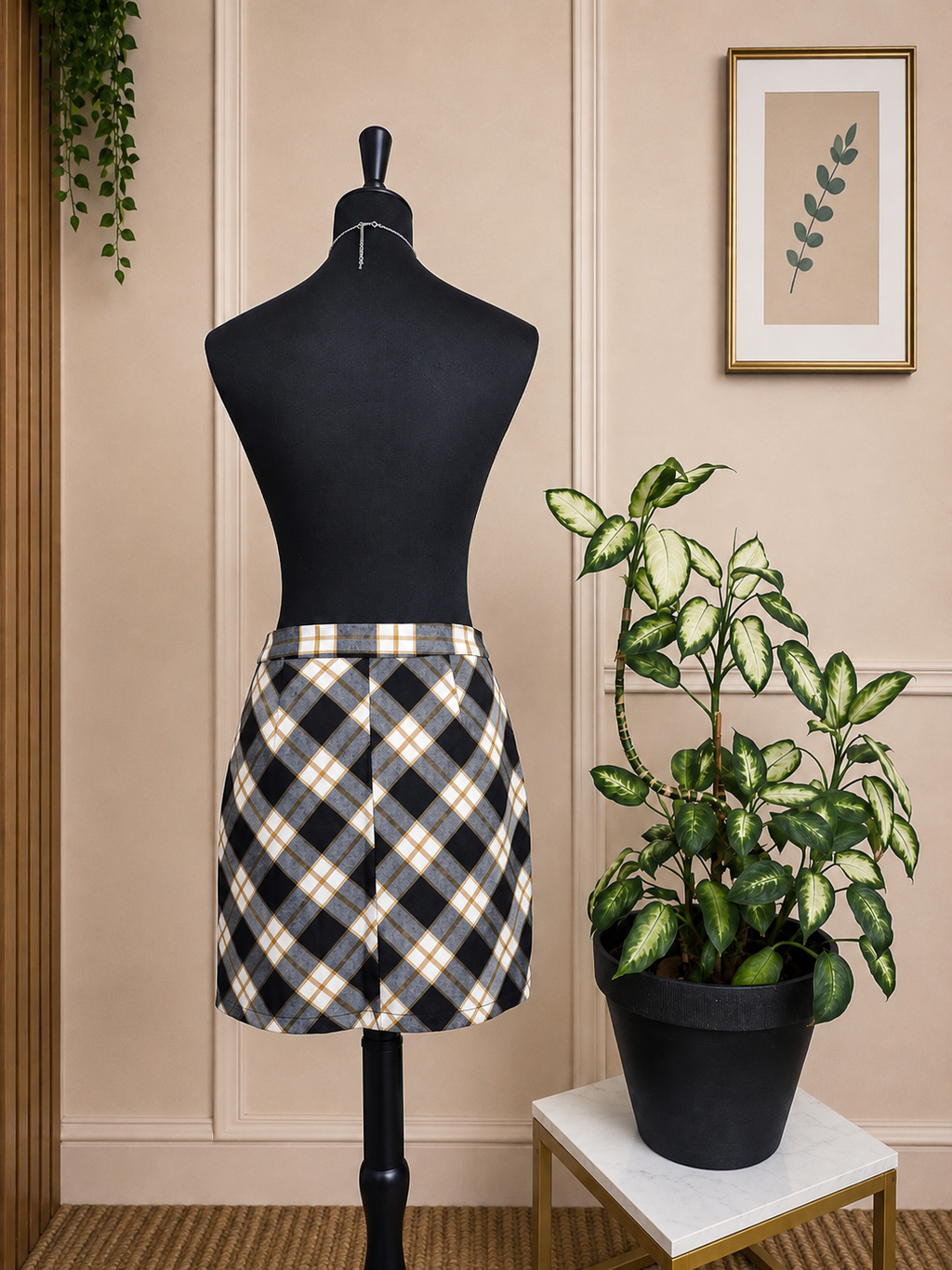 🌿 Jupe droite à carreaux Pimkie – Taille 36 🌿