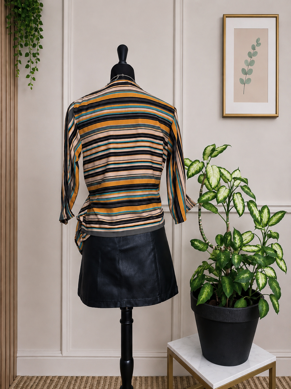 🌿 Blouse cache-cœur rayée Blancheporte – Taille 36 🌿