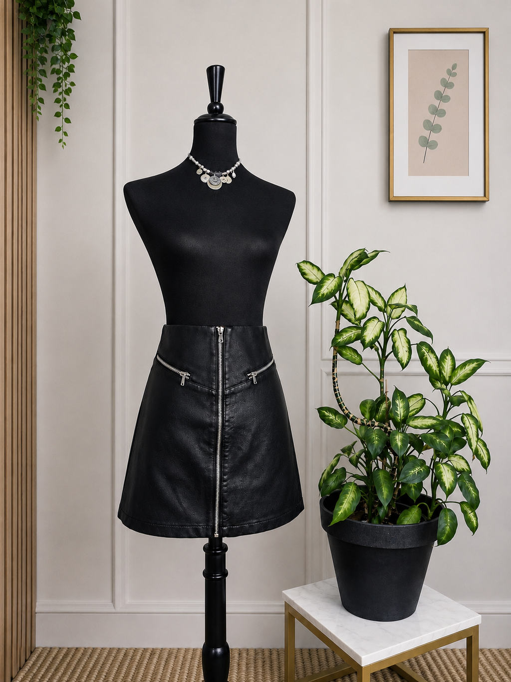 🖤 Jupe en similicuir noire Pimkie – Taille 34 (XS) 🖤