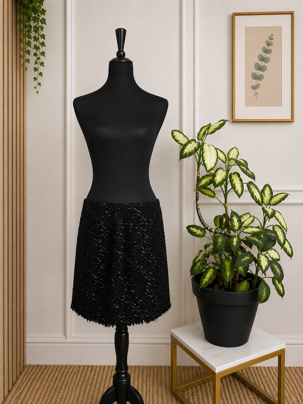 ✨Jupe noire scintillante texturée KIABI – Taille L ✨