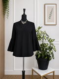 🖤🌿 Blouse H&M noire à manches évasées – Taille 36 🖤🌿